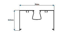 Perfil de Aluminio Bolsa para Ventana Fija de 3″