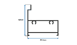 Perfil de Aluminio Contramarco Ventana de Proyección