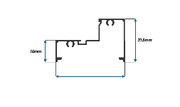 Perfil de Aluminio Escalonado