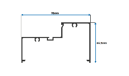 Perfil de Aluminio Escalonado para Ventana Fija de 3″