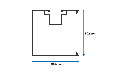 Perfil de Aluminio Esquinero