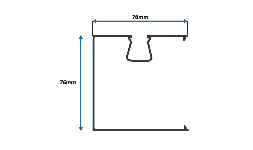 Perfil de Aluminio Esquinero para Ventana Fija de 3″