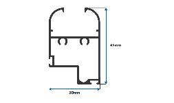Perfil de Aluminio Marco para Ventana de Proyección