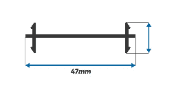 Perfil de Aluminio Moldura Unión