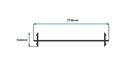 Perfil de Aluminio Moldura Unión para Ventana Fija de 3″