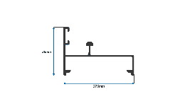 Perfil de Aluminio Riel 1 ½