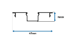 Perfil de Aluminio Tapa Bolsa