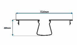 Perfil de Aluminio Tapa Bolsa para Ventana Fija de 3″