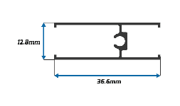 Perfil de Aluminio Zoclo Cabezal 1 ½
