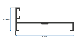 Perfil de Aluminio Batiente 2