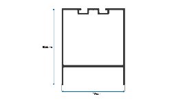Perfil de Aluminio Cabezal para Puerta Pesada