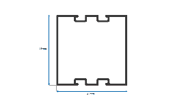 Perfil de Aluminio Intermedio para Puerta Pesada