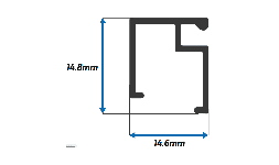 Perfil de Aluminio Junquillo Recto para Puerta Pesada