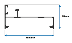 Perfil de Aluminio Riel 2