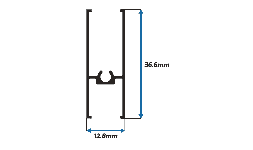 Perfil de Aluminio Zoclo Cabezal 2