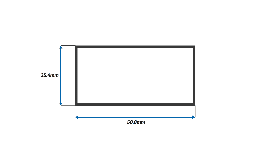 Perfil de Aluminio Rectangular de Aluminio de 2 x 1