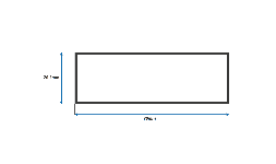 Perfil de Aluminio Rectángulo de 3x1