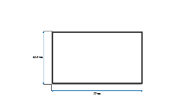 Perfil de Aluminio Rectangular de Aluminio de 3 x 1 3/4