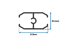Perfil de Aluminio Barrotillo para Cuadricula 1