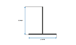 Perfil de Aluminio Te de 1 x 1