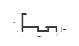 Perfil de Aluminio Junquillo para Vitrina