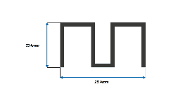 Perfil de Aluminio Zapata para Vitrina