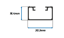 Perfil de Aluminio Adaptador Cerco para Puerta y Ventana Corrediza de 3″
