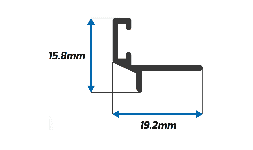 Perfil de Aluminio Adaptador Oxxo para Puerta y Ventana Corrediza de 3