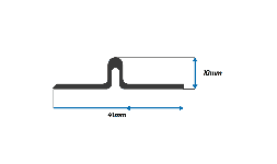 Perfil de Aluminio Adaptador XX para Puerta y Ventana Corrediza de 3″