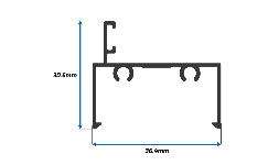 Perfil de Aluminio Batiente 1 1/2 para Puerta y Ventana Corrediza de 3″