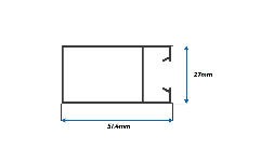 Perfil de aluminio Cerco Chapa Puerta para Puerta y Ventana Corrediza de 3″