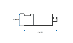 Perfil de Aluminio Mosquitero Vertical para Puerta y Ventana Corrediza de 3