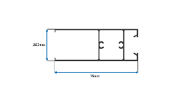 Perfil de Aluminio Zoclo Puerta para Puerta y Ventana Corrediza de 3″