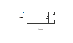 Perfil de Aluminio Zoclo Ventana para Puerta y Ventana Corrediza de 3