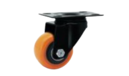 Rodajas giratorias con placa, llanta naranja, c/balero IEFPNNA3-3