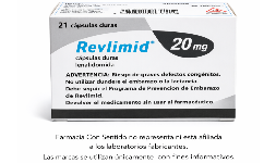 Lenalidomida 20 mg Caja con 21 tabletas En México