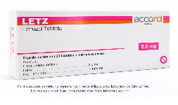 Letrozol 2.5 mg Caja con 30 tabletas Venta de