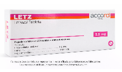 Letrozol 2.5 mg Caja con 30 tabletas En México