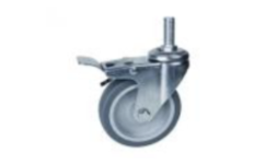 Rodajas giratorias con freno, c/placa, c/tornilo, llanta gris IEFPGGRISTERTOR3 - 3