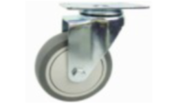 Rodajas giratorias sin freno, c/placa, llanta gris IEFRGSF03 - 3