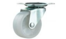 Rodajas giratorias sin freno, c/placa, llanta blanca IEFRGB01 - 2 1/2