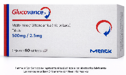 Metformina, glibenclamida 500 mg/ 2.5 mg Caja con 60 tabletas Costo de