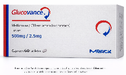 Metformina, glibenclamida 500 mg/ 2.5 mg Caja con 60 tabletas Genérico