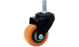 Rodajas negras giratorias sin freno, c/tornillo, rueda naranja IEFRGSFTN01 - 2
