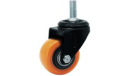 Rodajas negras giratorias sin freno, c/tornillo, rueda naranja IEFRGSFTN01 - 3