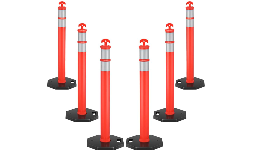 Postes para control de tránsito con base de caucho