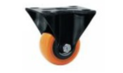 Rodajas negras fijas sin freno, c/placa, rueda naranja IEFRFN03 - 2