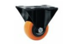 Rodajas negras fijas sin freno, c/placa, rueda naranja IEFRFN03 - 3