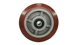 Ruedas con balero y tornillo, llanta roja IEFRN6 - 6
