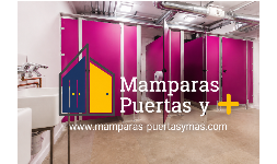 Mamparas al piso con refuerzo y soporte superior metálico